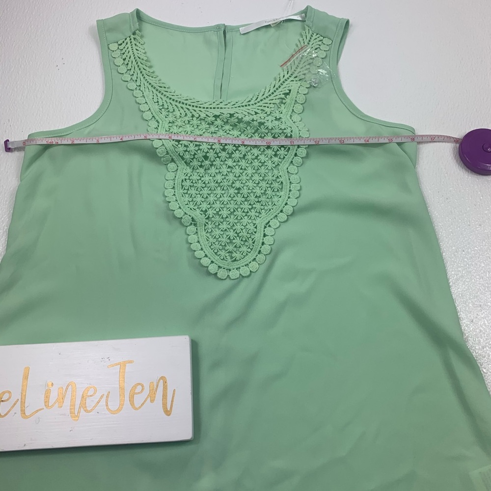 Stitchfix Fun 2 Fun Mint Split Back Tank Nwot - image 3